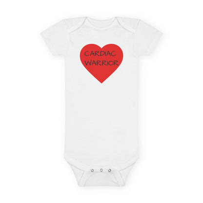 Cardiac Warrior Baby Onesie - Red Heart Infant Bodysuit (Congenital Heart Support)