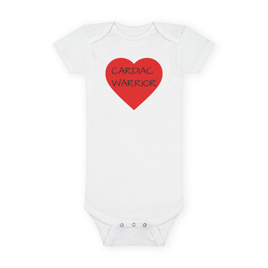 Cardiac Warrior Baby Onesie - Red Heart Infant Bodysuit (Congenital Heart Support)