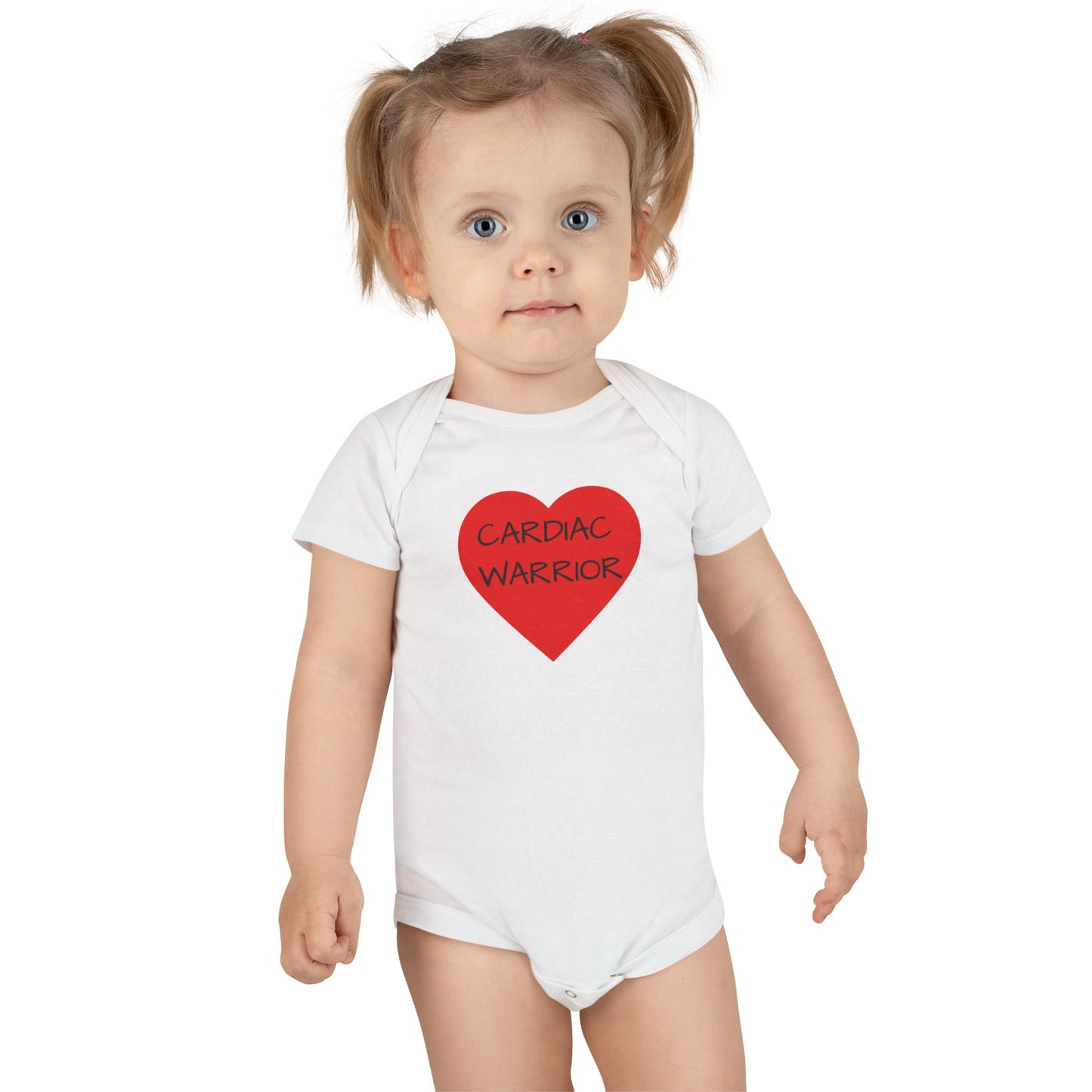 Cardiac Warrior Baby Onesie - Red Heart Infant Bodysuit (Congenital Heart Support)