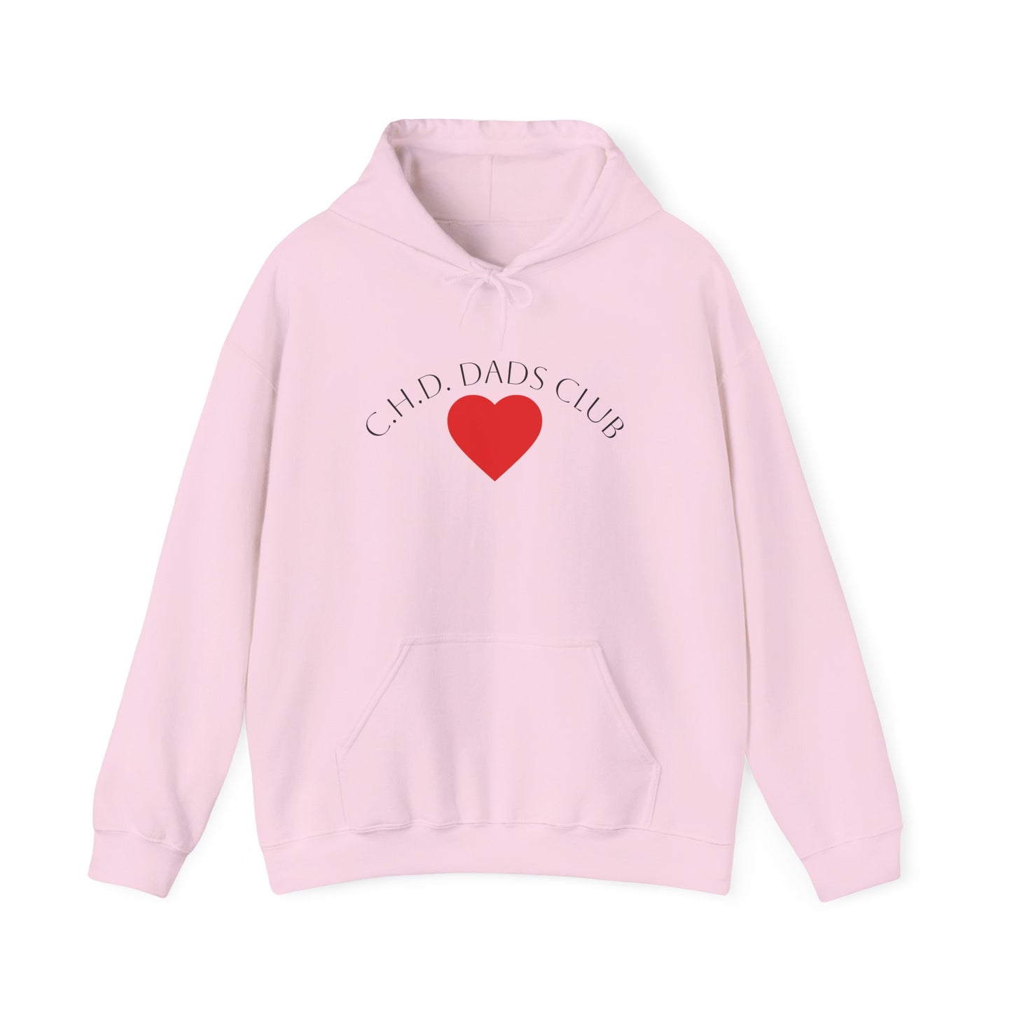 CHD Dads Club Hoodie — Minimal Heart Pullover for New & Expecting Fathers
