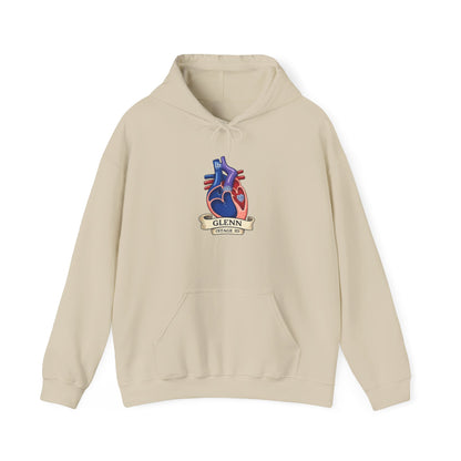 Anatomical Heart Hoodie — 'GLENN' Banner Vintage Tattoo Sweatshirt