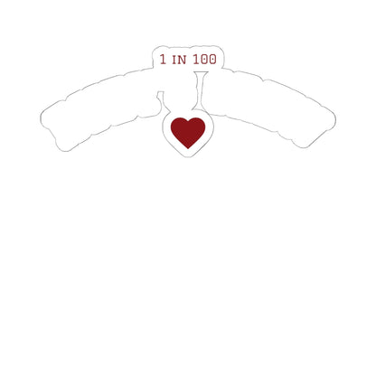 Ruby’s Crew Sticker — '1 in 100' Heart Kiss-Cut Sticker