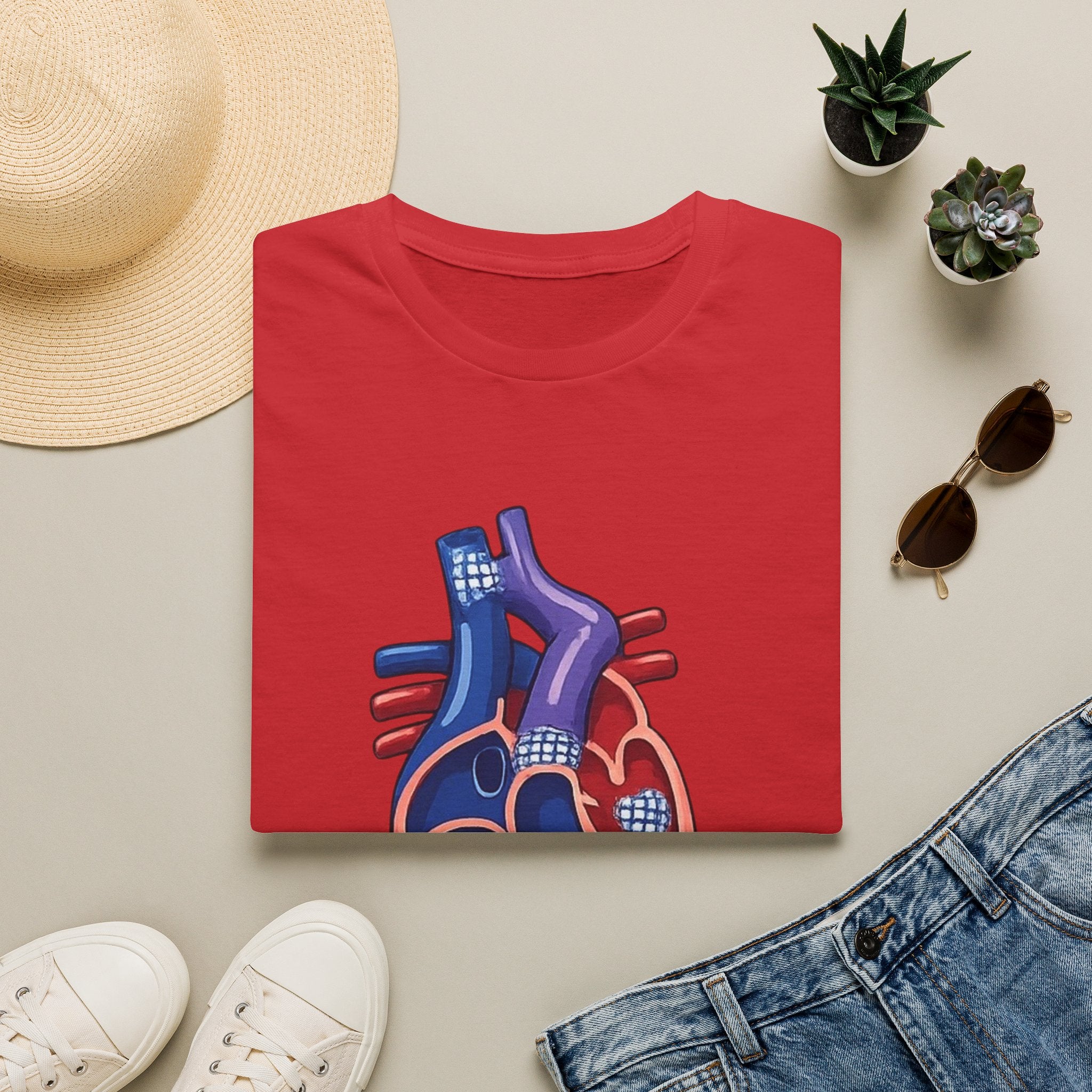 Anatomical Heart T-Shirt — Personalized "Glenn (Stage II)" Medical Art Tee