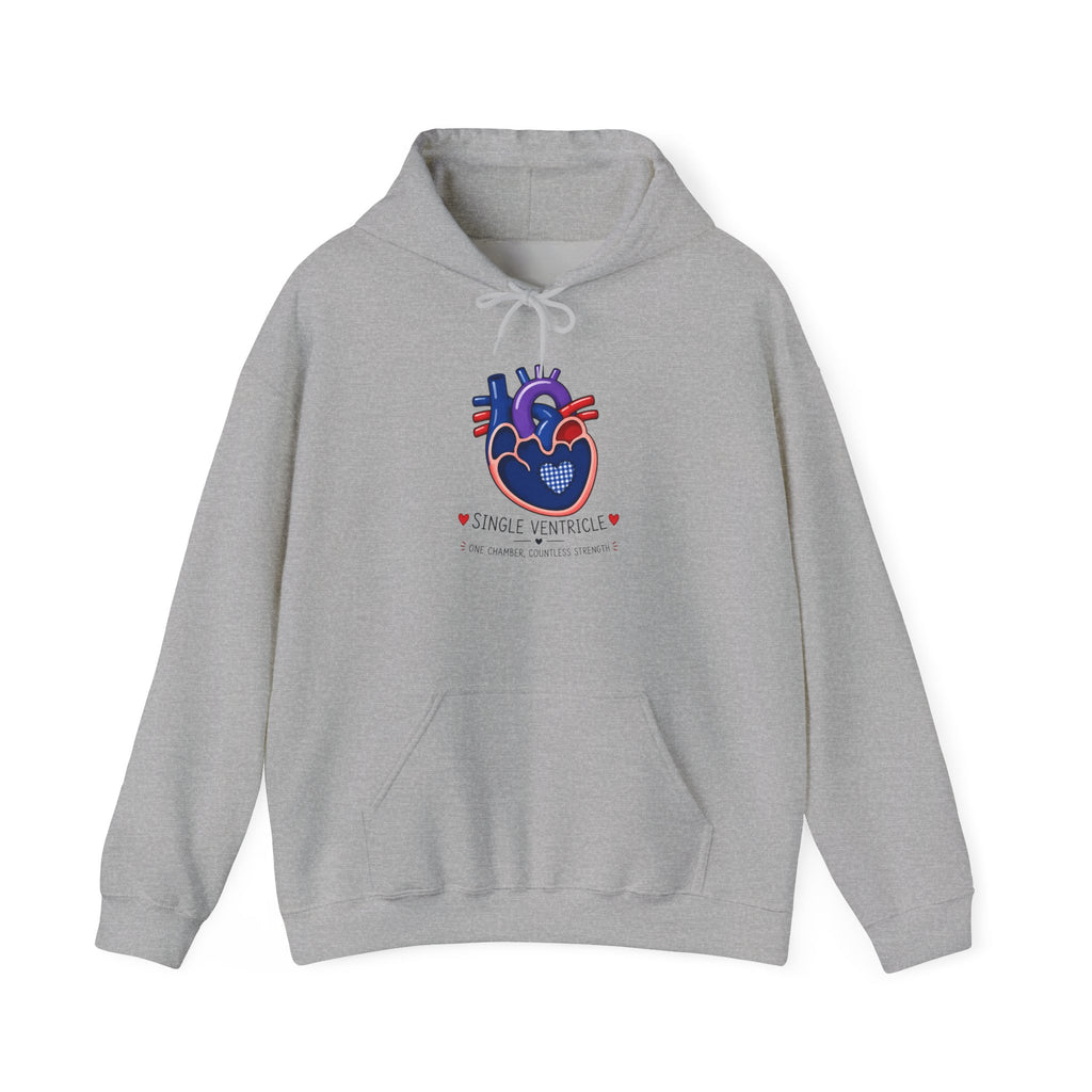 Heart Anatomy Hoodie — King of Hearts Heartbeat Graphic Sweatshirt