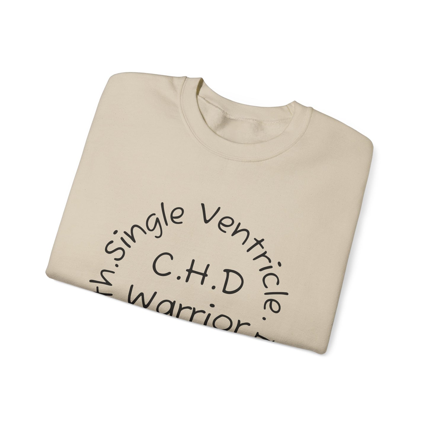 CHD Warrior Crewneck Sweatshirt — Single Ventricle, Tiny & Strong Circulation Awareness