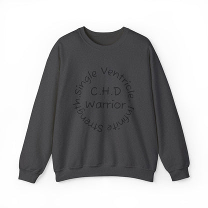 CHD Warrior Crewneck Sweatshirt — Single Ventricle, Tiny & Strong Circulation Awareness