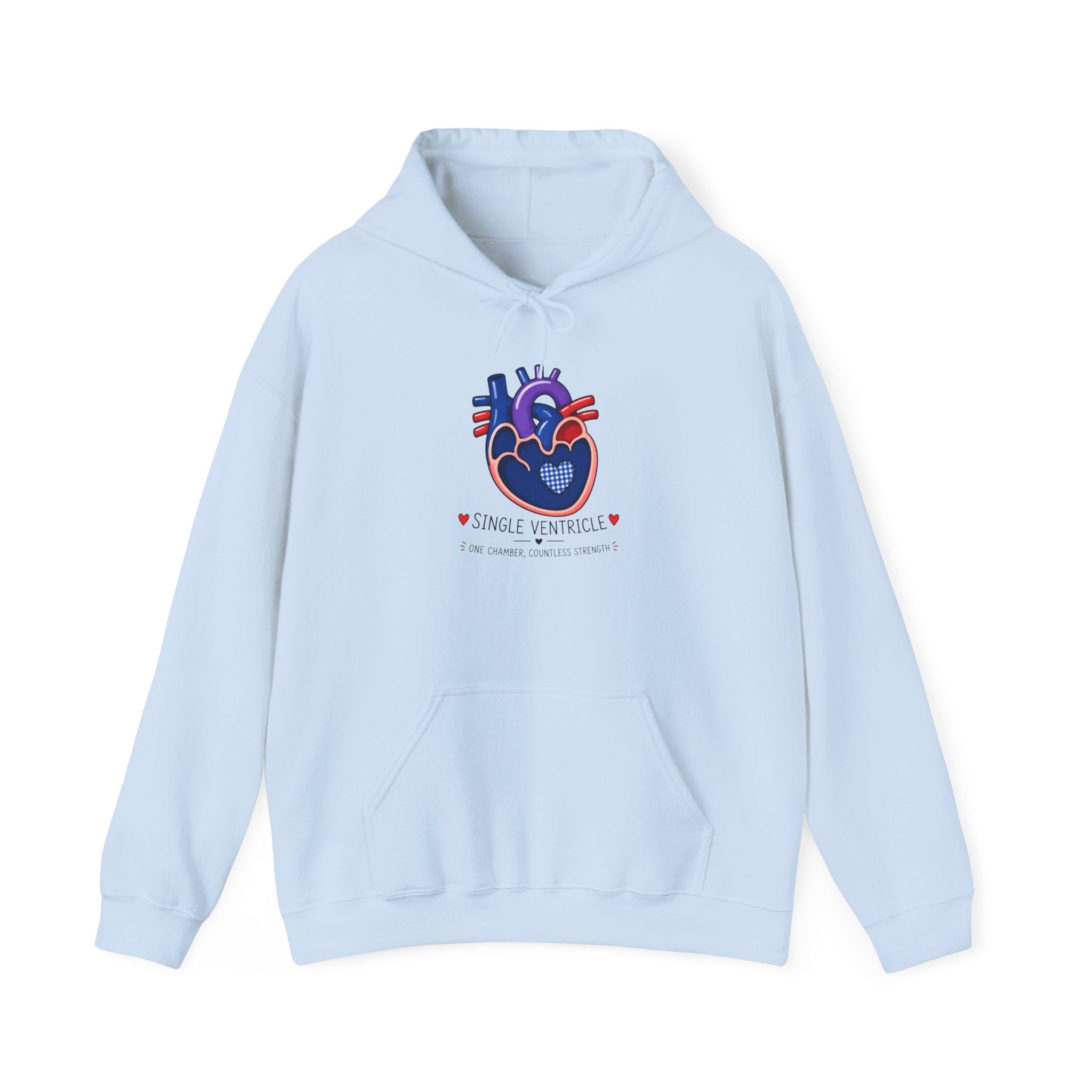 Heart Anatomy Hoodie — King of Hearts Heartbeat Graphic Sweatshirt