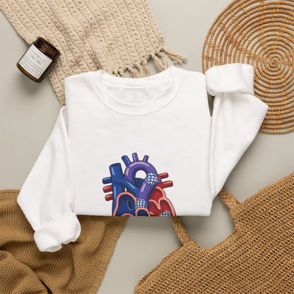Crewneck Sweatshirt — Norwood Stage D Anatomical Heart Design