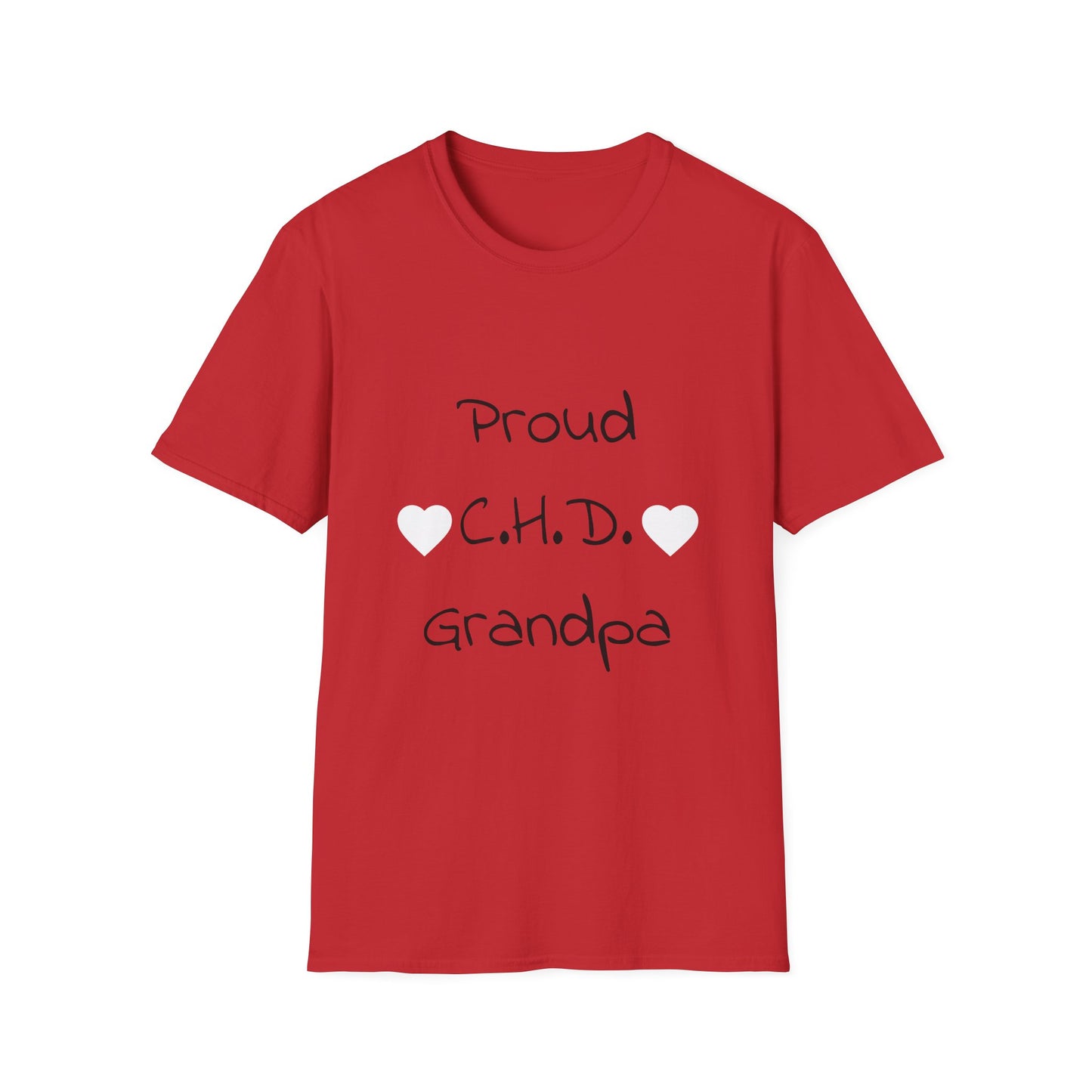 Proud C.H.D. T‑Shirt — Heart Support Shirt for CHD Awareness (Grandpa)