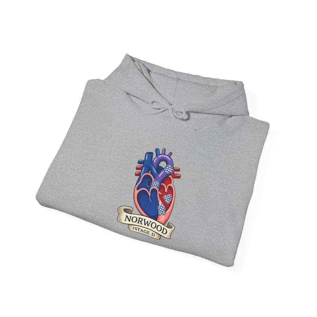 Heart & Gear Norwood Hoodie — Anatomical Heart Vintage Crest Hoodie