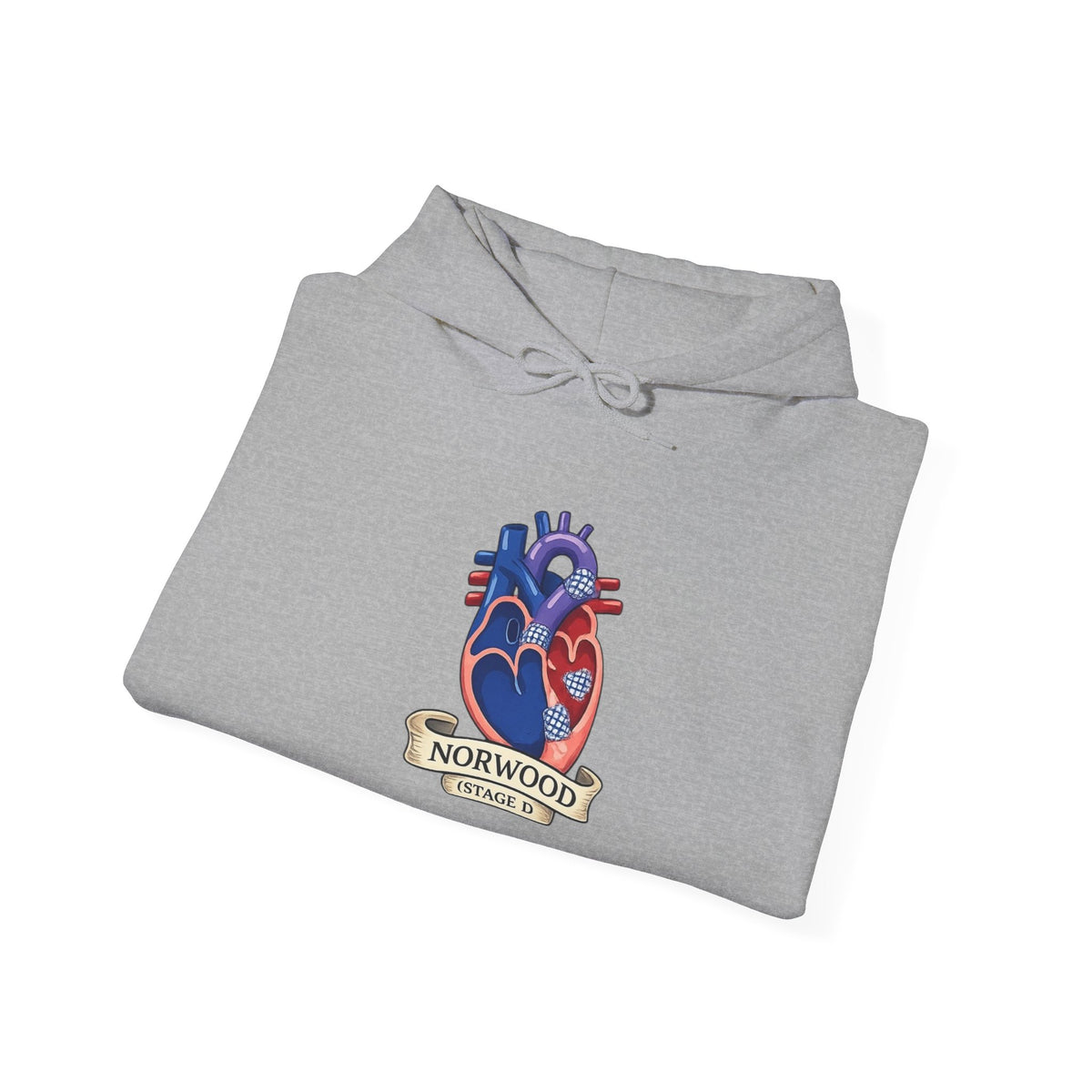 Heart & Gear Norwood Hoodie — Anatomical Heart Vintage Crest Hoodie