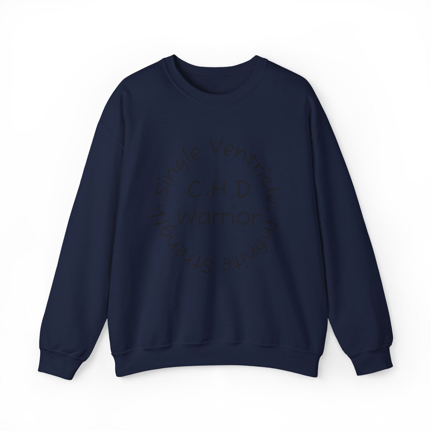 CHD Warrior Crewneck Sweatshirt — Single Ventricle, Tiny & Strong Circulation Awareness