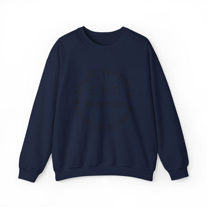 CHD Warrior Crewneck Sweatshirt — Single Ventricle, Tiny & Strong Circulation Awareness