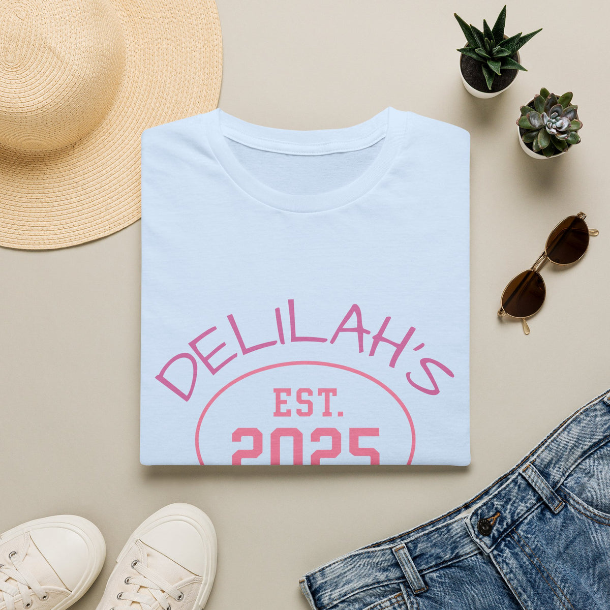 Personalized 'Delilah's Est. 2025' T-Shirt