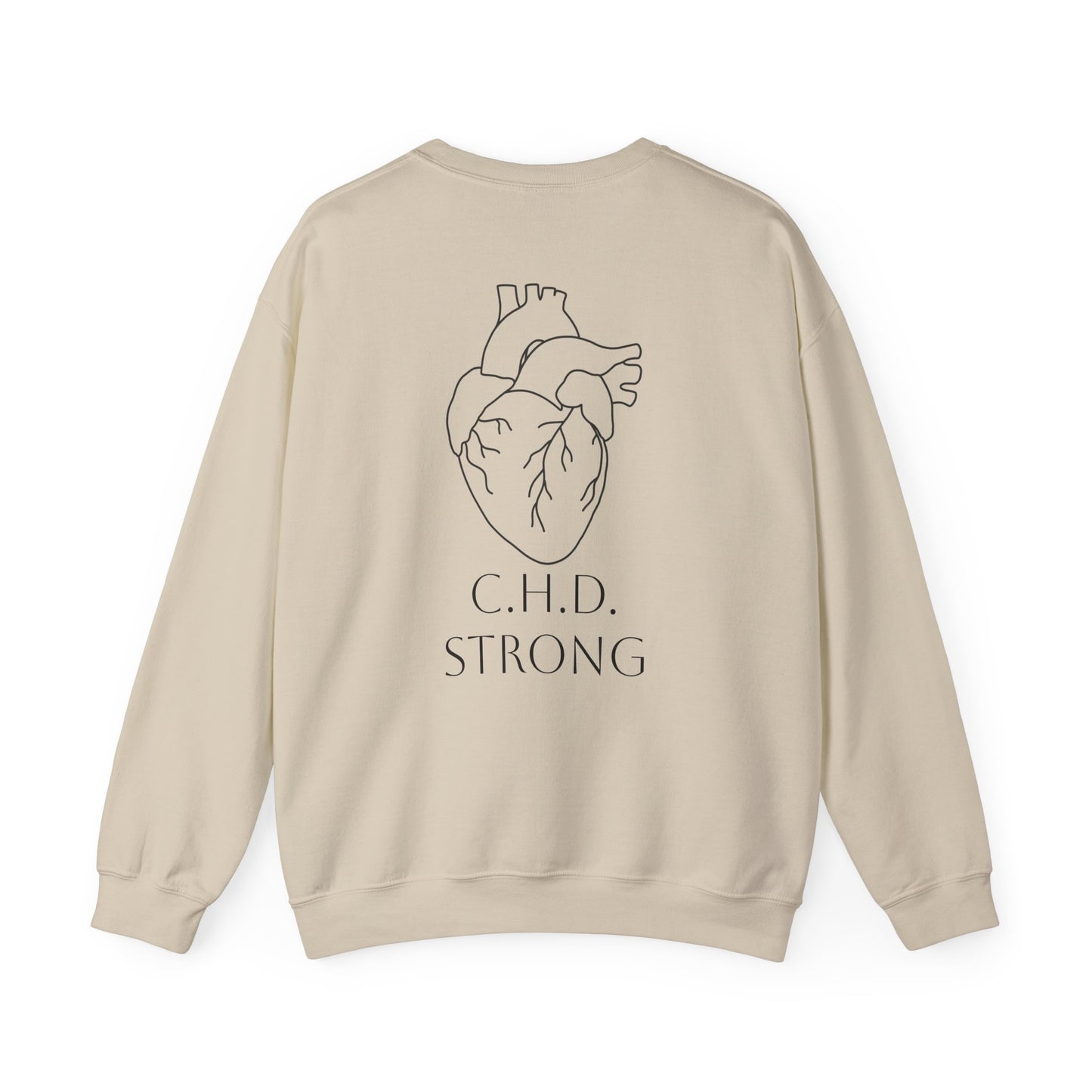 Cardiac Crew Sweatshirt — Delilah’s CHD Strong Support Crewneck