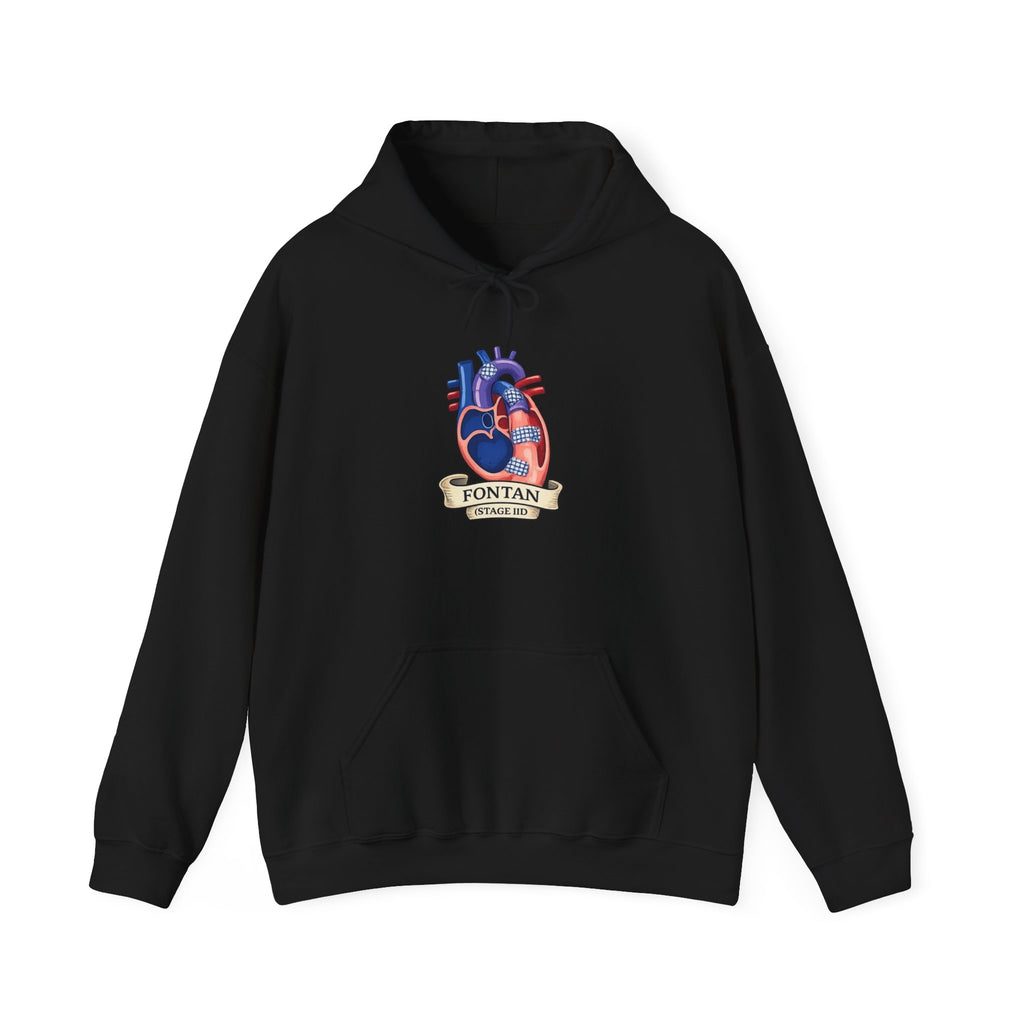 Anatomical Heart Hoodie — 'Fountain of Love' Graphic Pullover