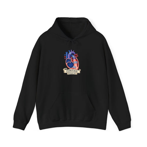 Anatomical Heart Hoodie — 'Fountain of Love' Graphic Pullover
