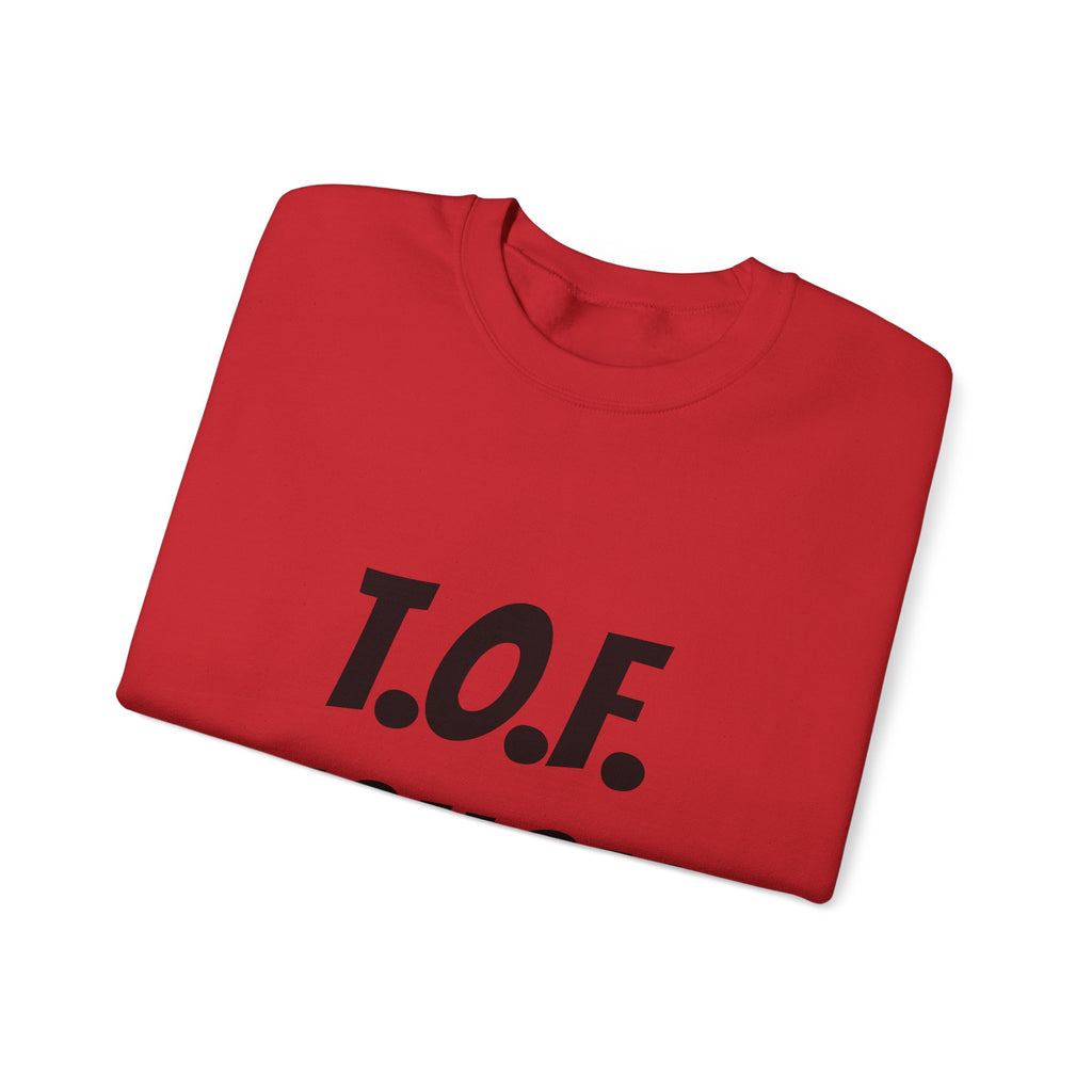 T.O.F. Tough Crewneck Sweatshirt — Minimal Heart Graphic