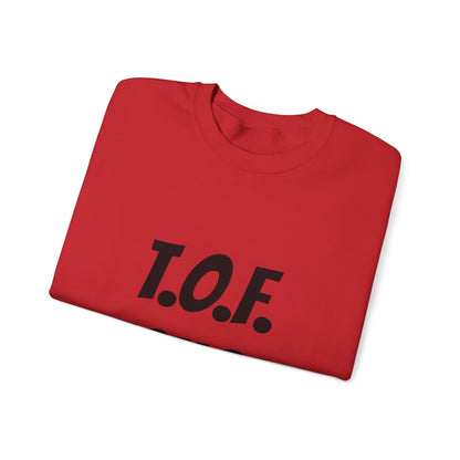 T.O.F. Tough Crewneck Sweatshirt — Minimal Heart Graphic