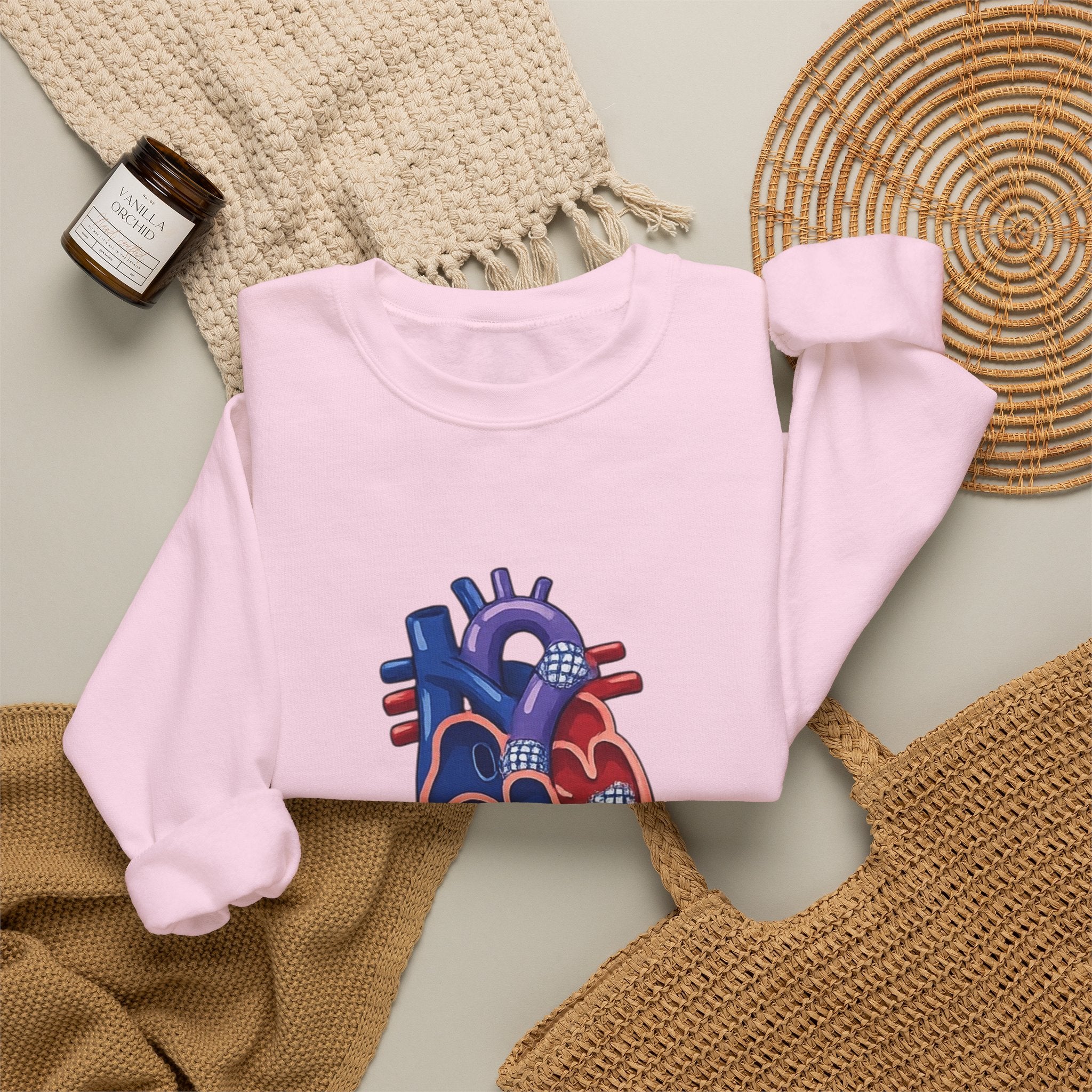 Crewneck Sweatshirt — Norwood Stage D Anatomical Heart Design