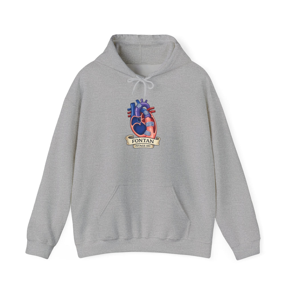 Anatomical Heart Hoodie — 'Fountain of Love' Graphic Pullover