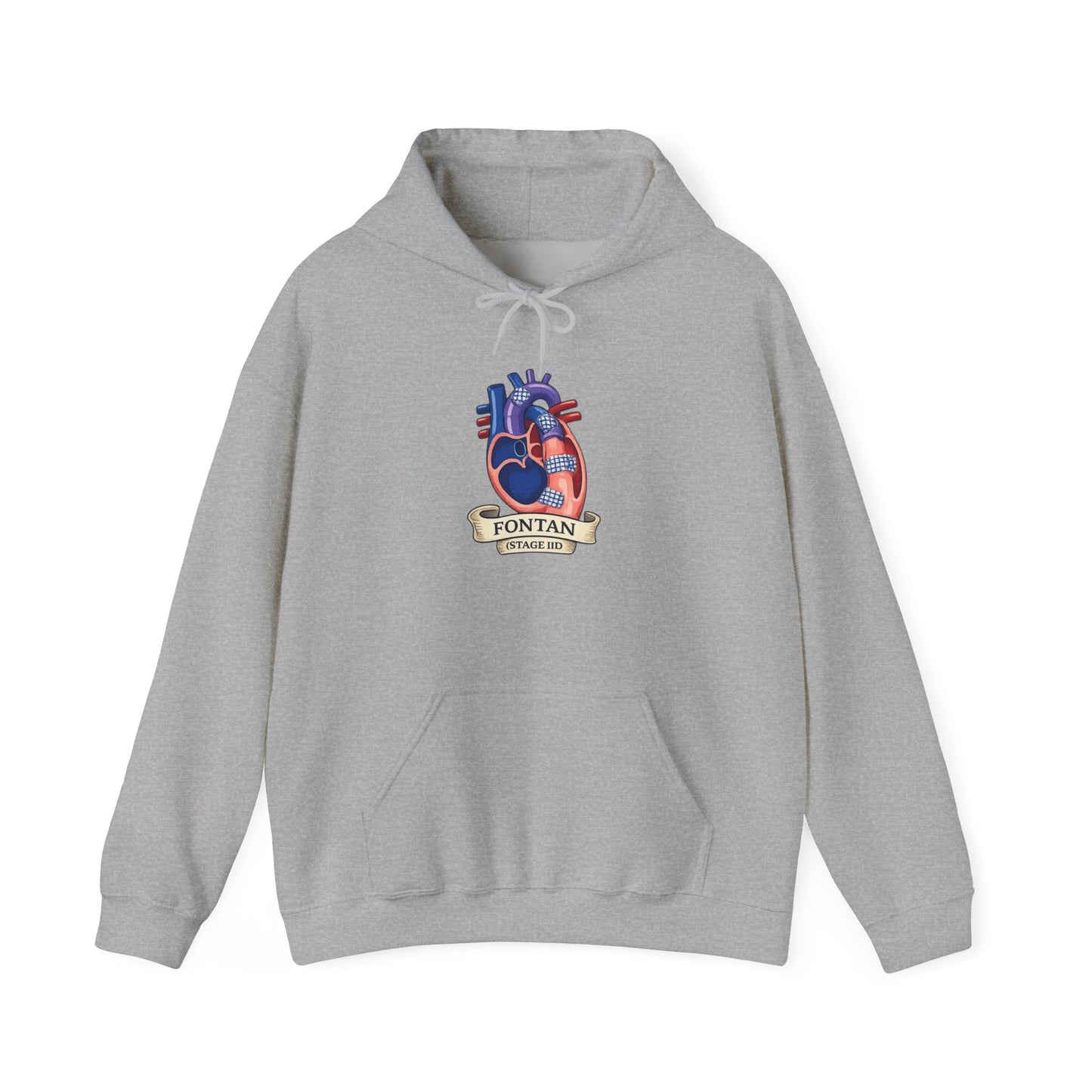 Anatomical Heart Hoodie — 'Fountain of Love' Graphic Pullover