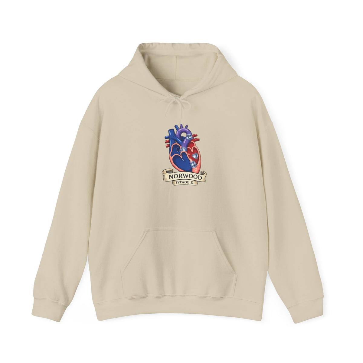 Heart & Gear Norwood Hoodie — Anatomical Heart Vintage Crest Hoodie