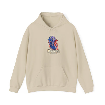 Heart & Gear Norwood Hoodie — Anatomical Heart Vintage Crest Hoodie