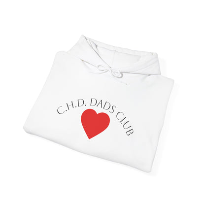 CHD Dads Club Hoodie — Minimal Heart Pullover for New & Expecting Fathers