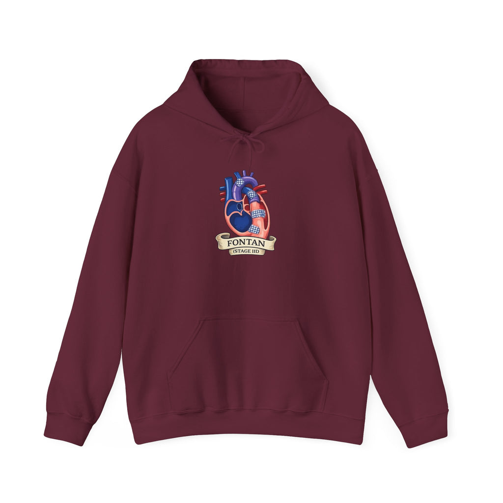 Anatomical Heart Hoodie — 'Fountain of Love' Graphic Pullover