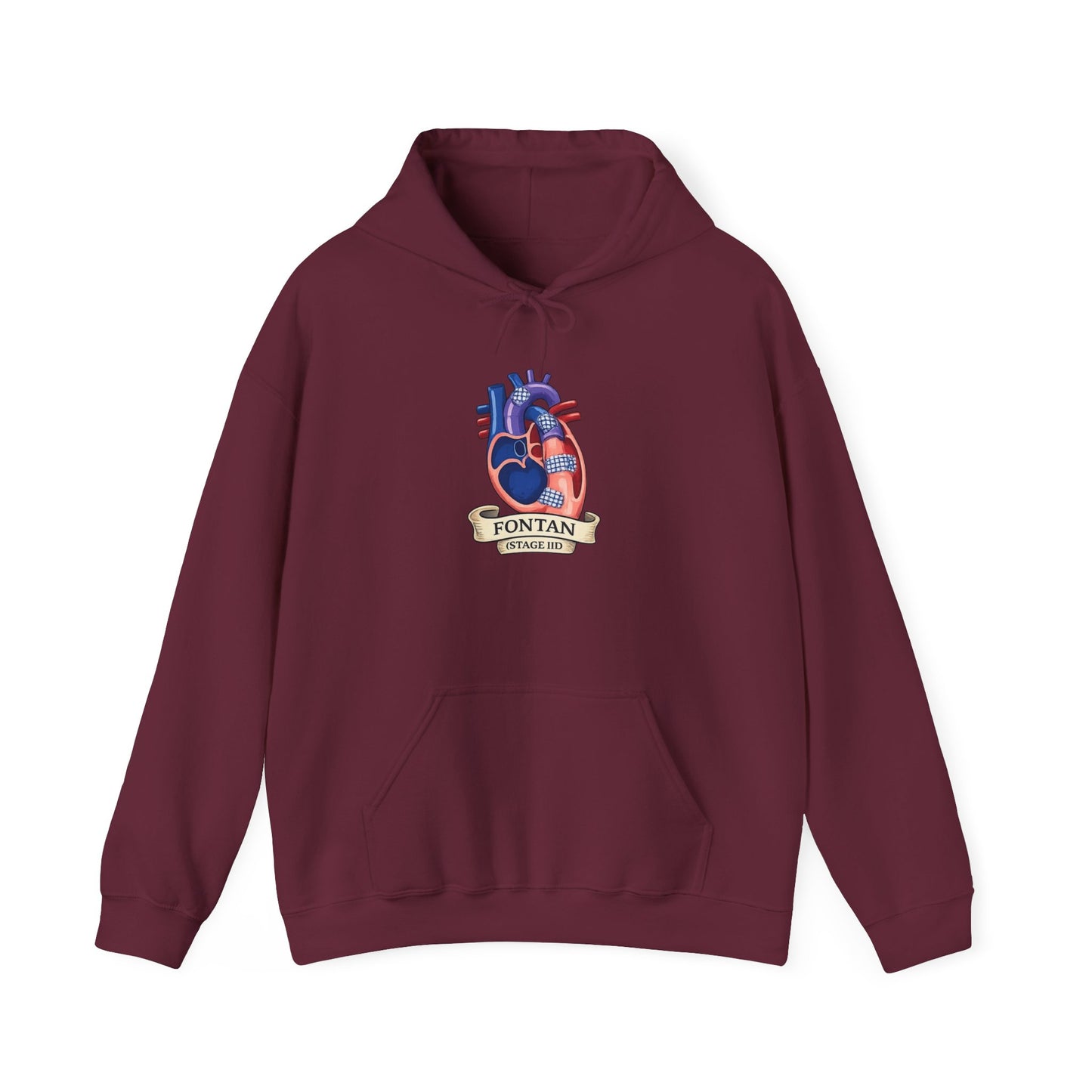 Anatomical Heart Hoodie — 'Fountain of Love' Graphic Pullover