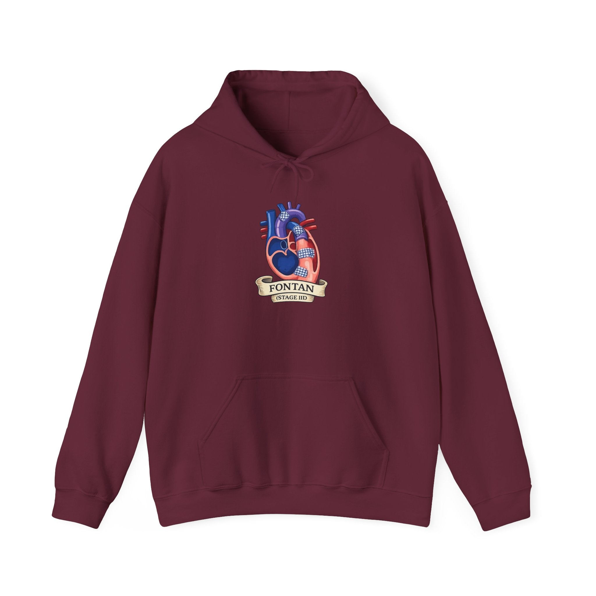 Anatomical Heart Hoodie — 'Fountain of Love' Graphic Pullover
