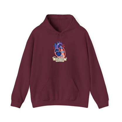 Anatomical Heart Hoodie — 'Fountain of Love' Graphic Pullover