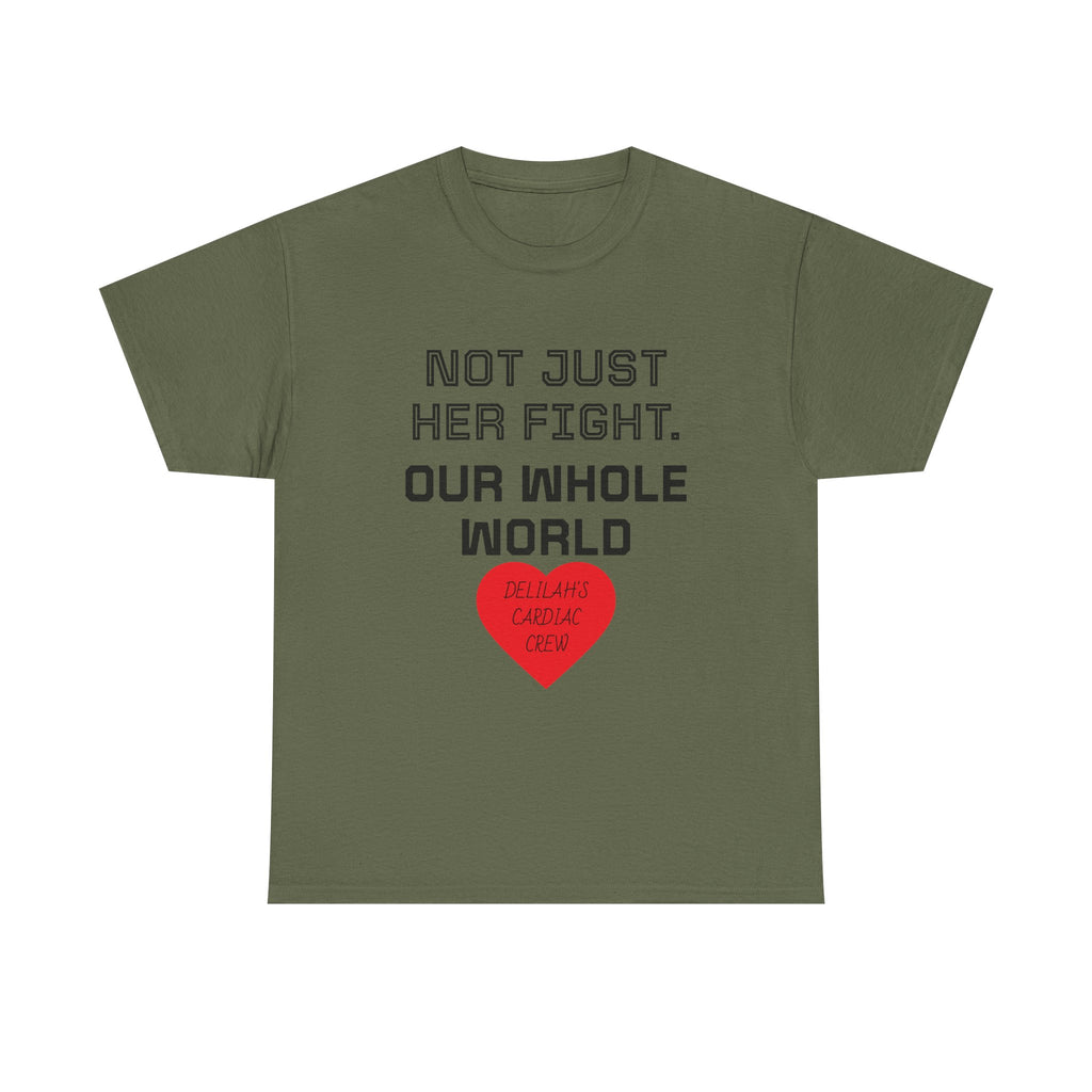 "Not Just Her Fight, Our Whole World" Crew Heart Tee