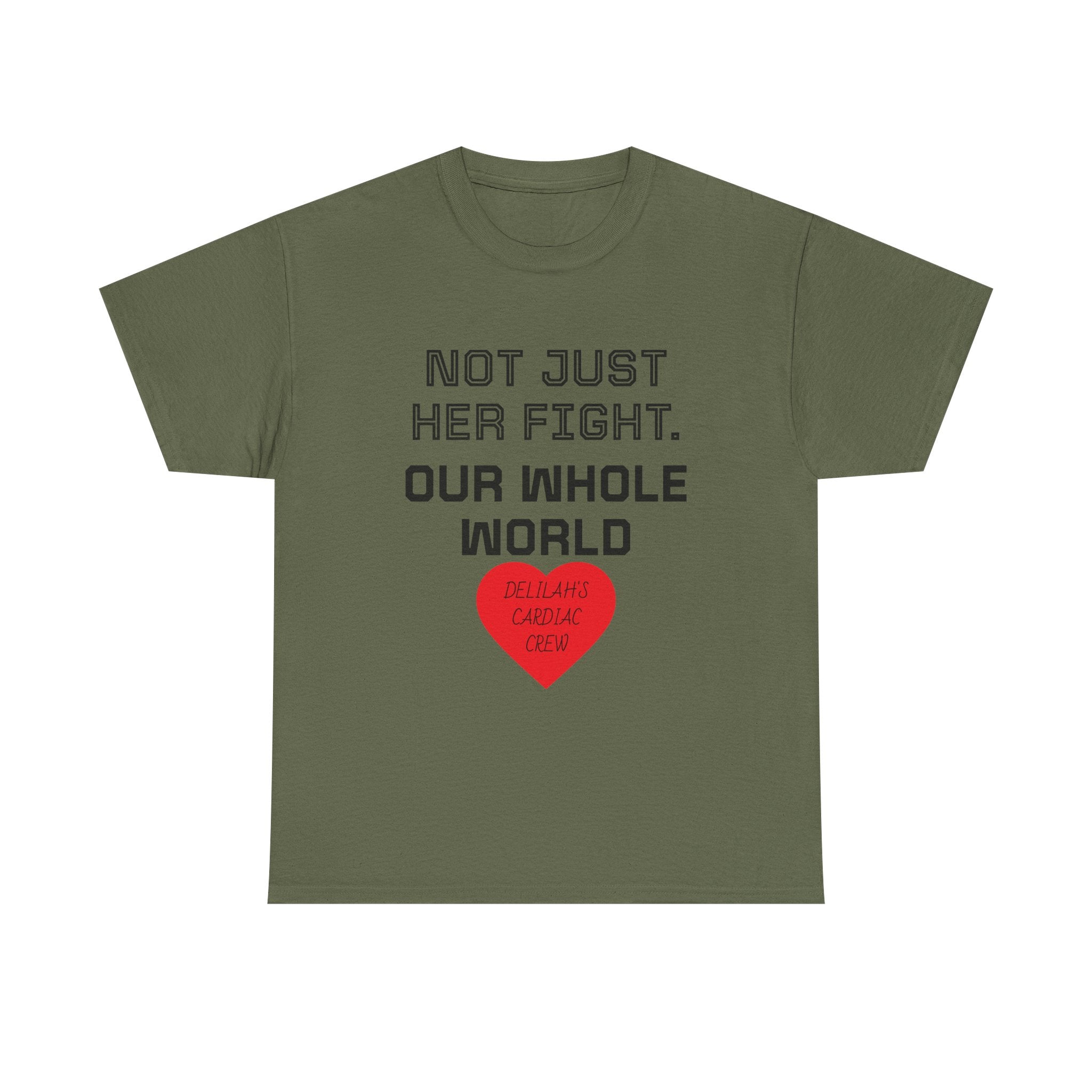 "Not Just Her Fight, Our Whole World" Crew Heart Tee