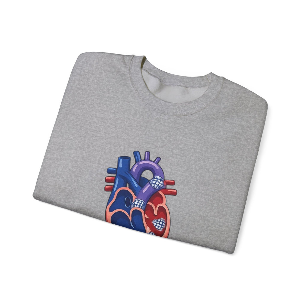 Crewneck Sweatshirt — Norwood Stage D Anatomical Heart Design