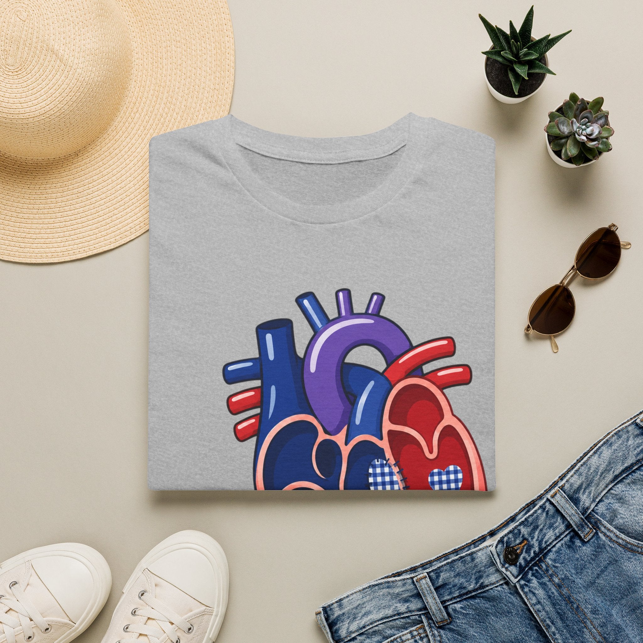 Heart Anatomy T-Shirt — ASD Repair Heart Patch Graphic Tee
