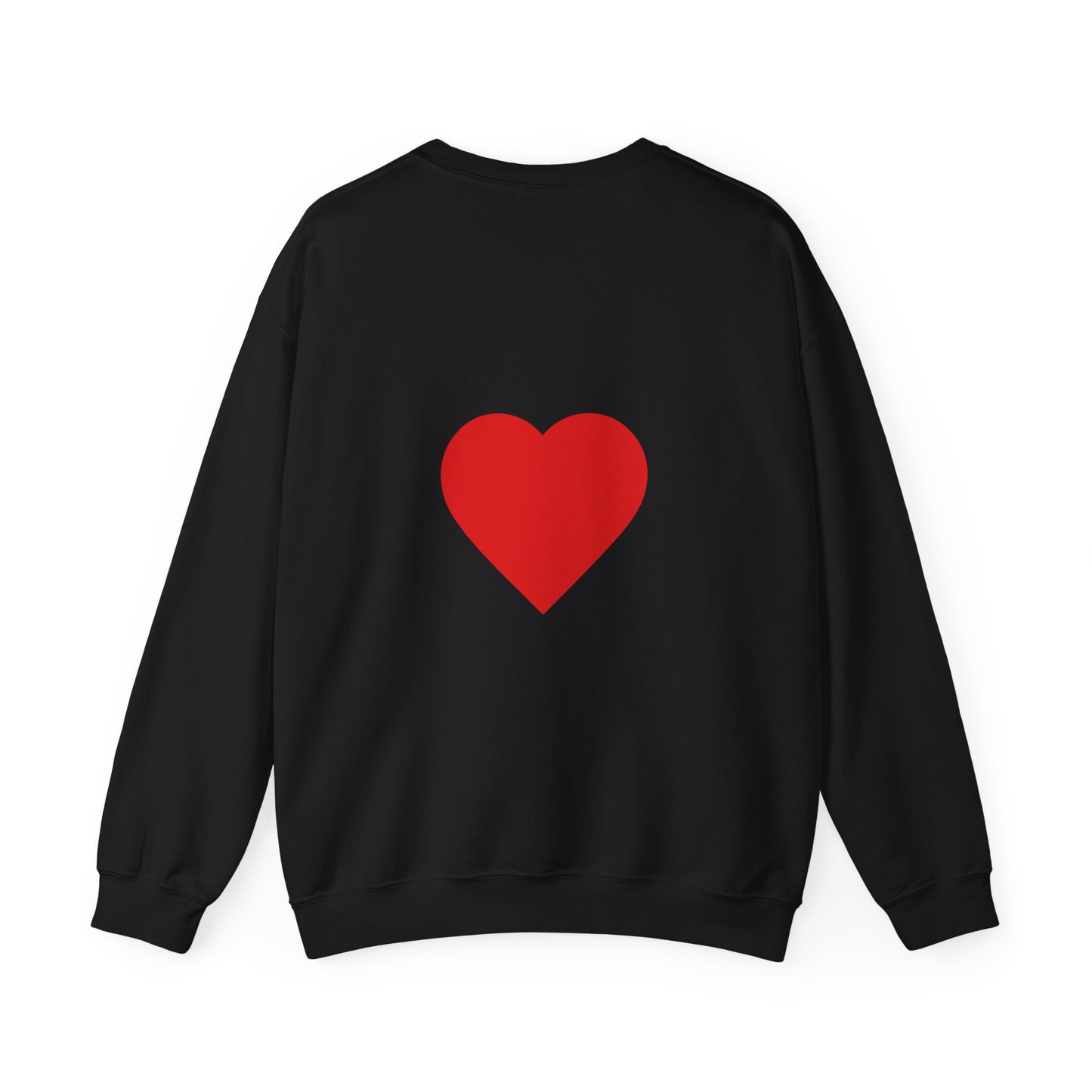 Crewneck Sweatshirt — "My Superhero Has a Heart Scar" Heart Back Design