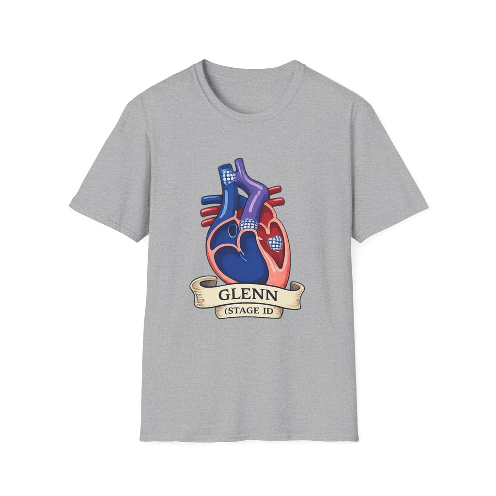 Anatomical Heart T-Shirt — Personalized "Glenn (Stage II)" Medical Art Tee
