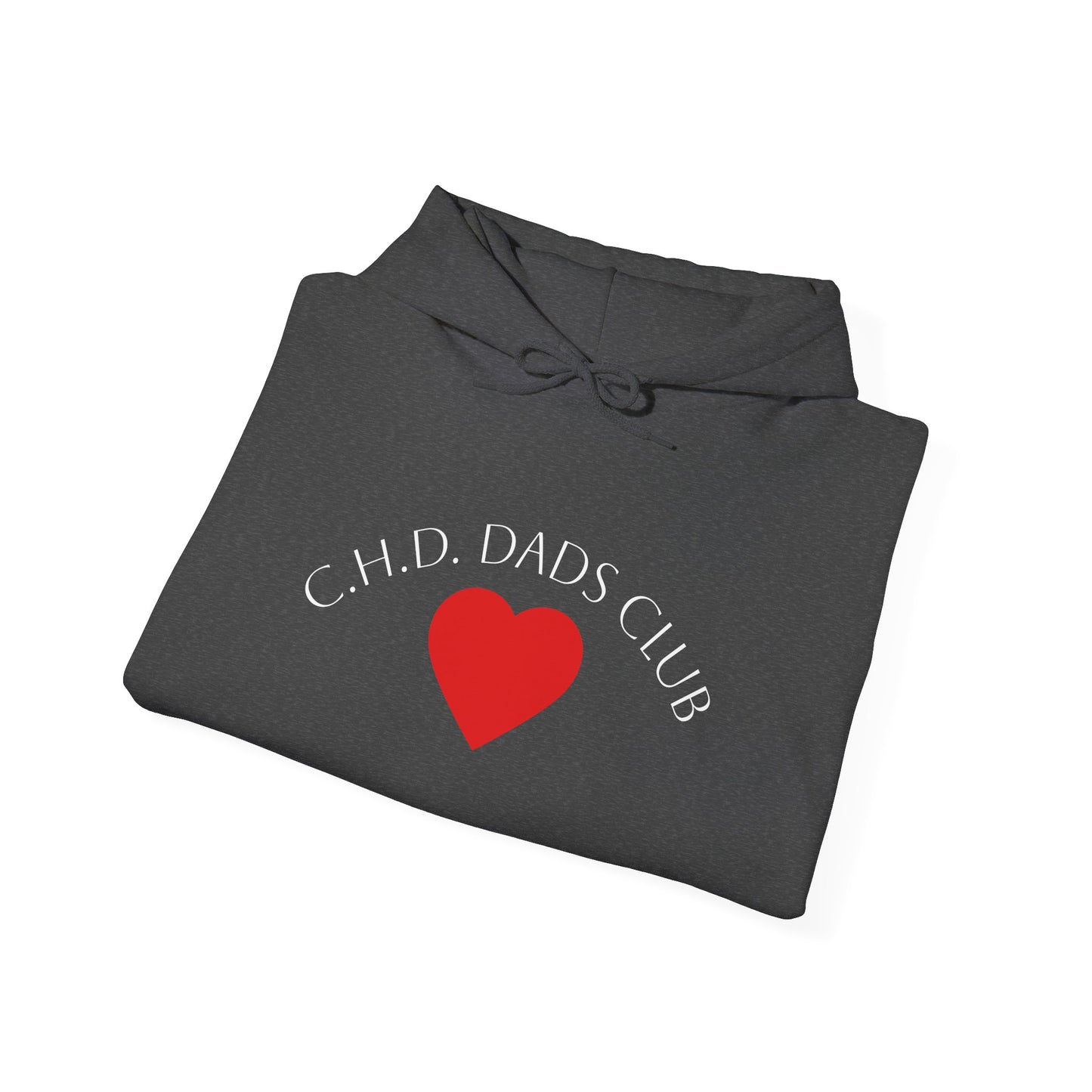 CHD Dads Club Hoodie — Minimal Heart Pullover for New & Expecting Fathers