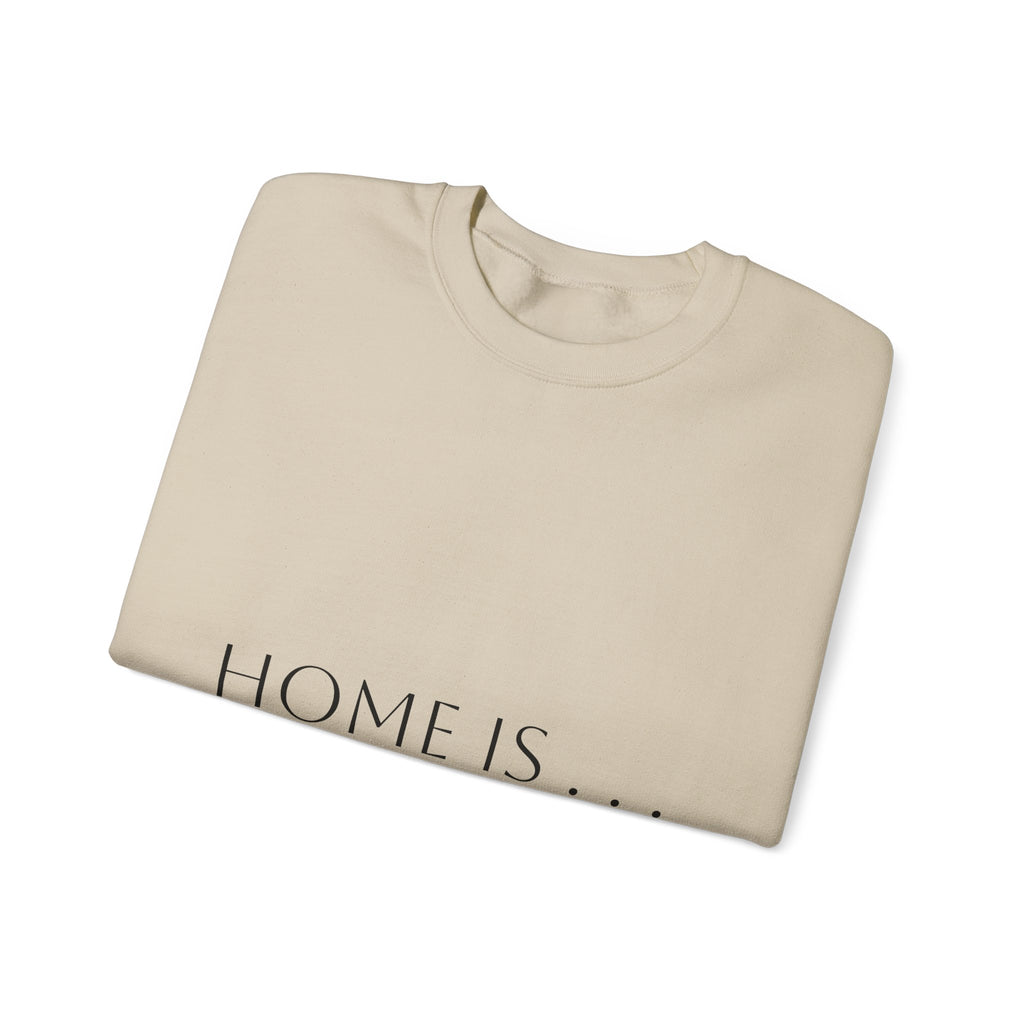Home Is… Crewneck Sweatshirt — “Wherever Cardiology Admits Us” Cardiology Doctor Gift