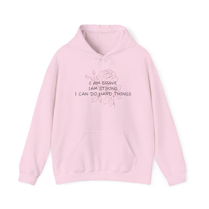 Memorial Hoodie - "I Am Brave, I Am Strong" Inspirational Tribute Sweatshirt