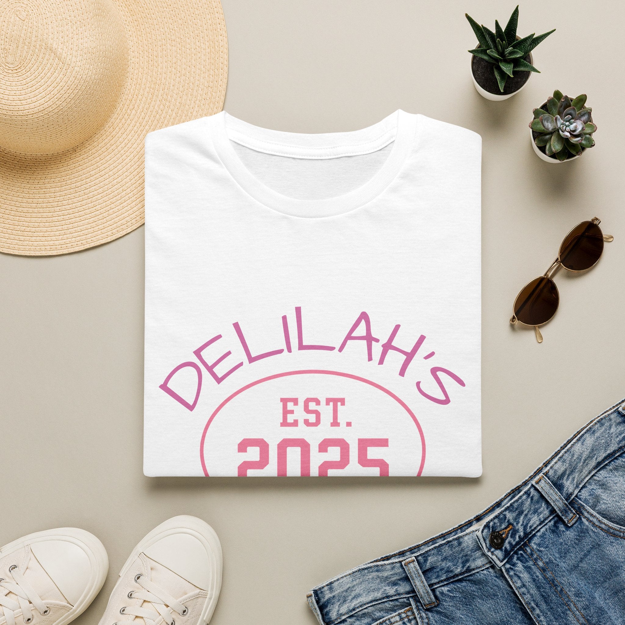 Personalized 'Delilah's Est. 2025' T-Shirt