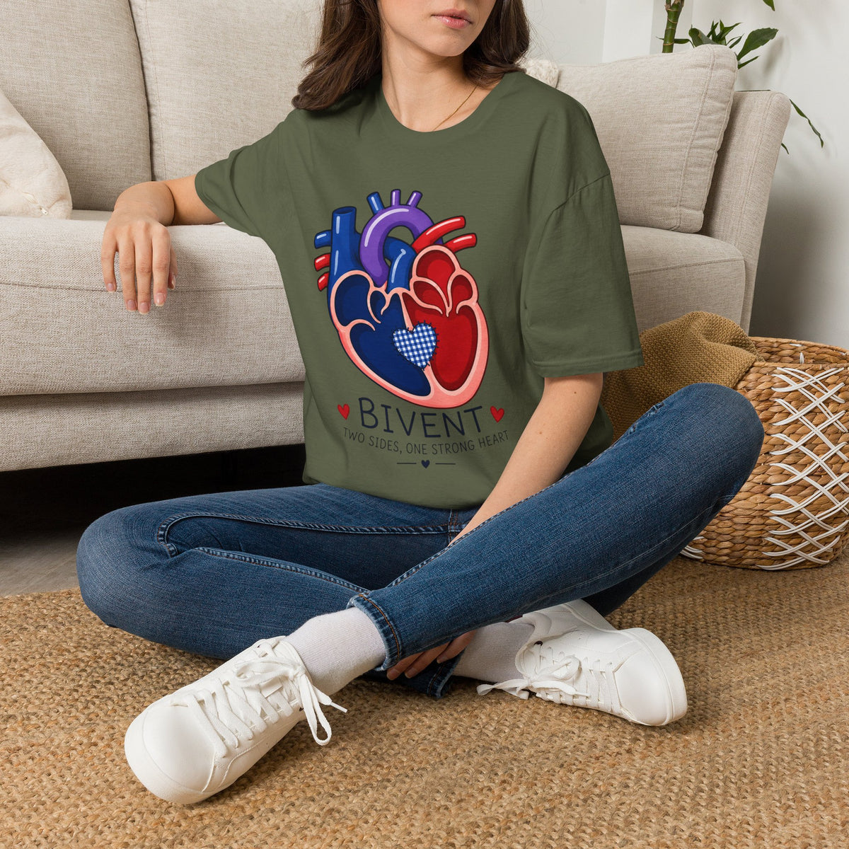 Heart Anatomy T-Shirt — Colorful Anatomical Heart 'Bivent' Design (Medical/Nurse Gift)