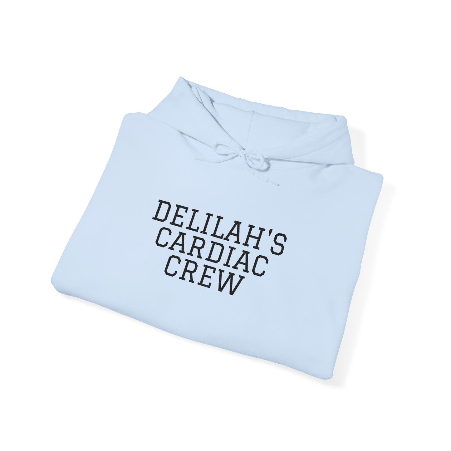 Delilah’s Cardiac Crew Hoodie — Personalized Heart Health Awareness Pullover