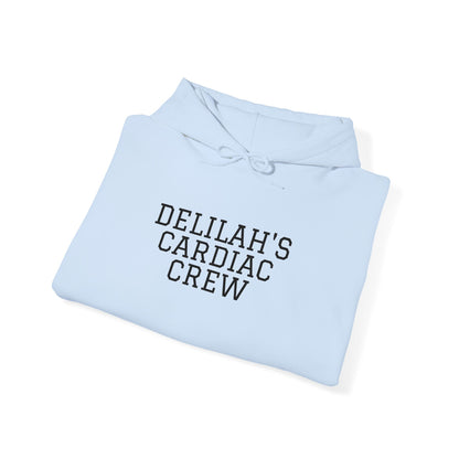 Delilah’s Cardiac Crew Hoodie — Personalized Heart Health Awareness Pullover