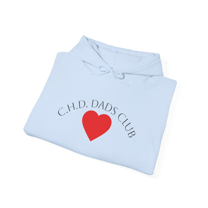 CHD Dads Club Hoodie — Minimal Heart Pullover for New & Expecting Fathers