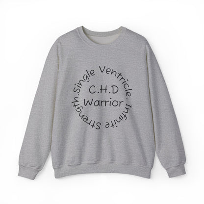 CHD Warrior Crewneck Sweatshirt — Single Ventricle, Tiny & Strong Circulation Awareness