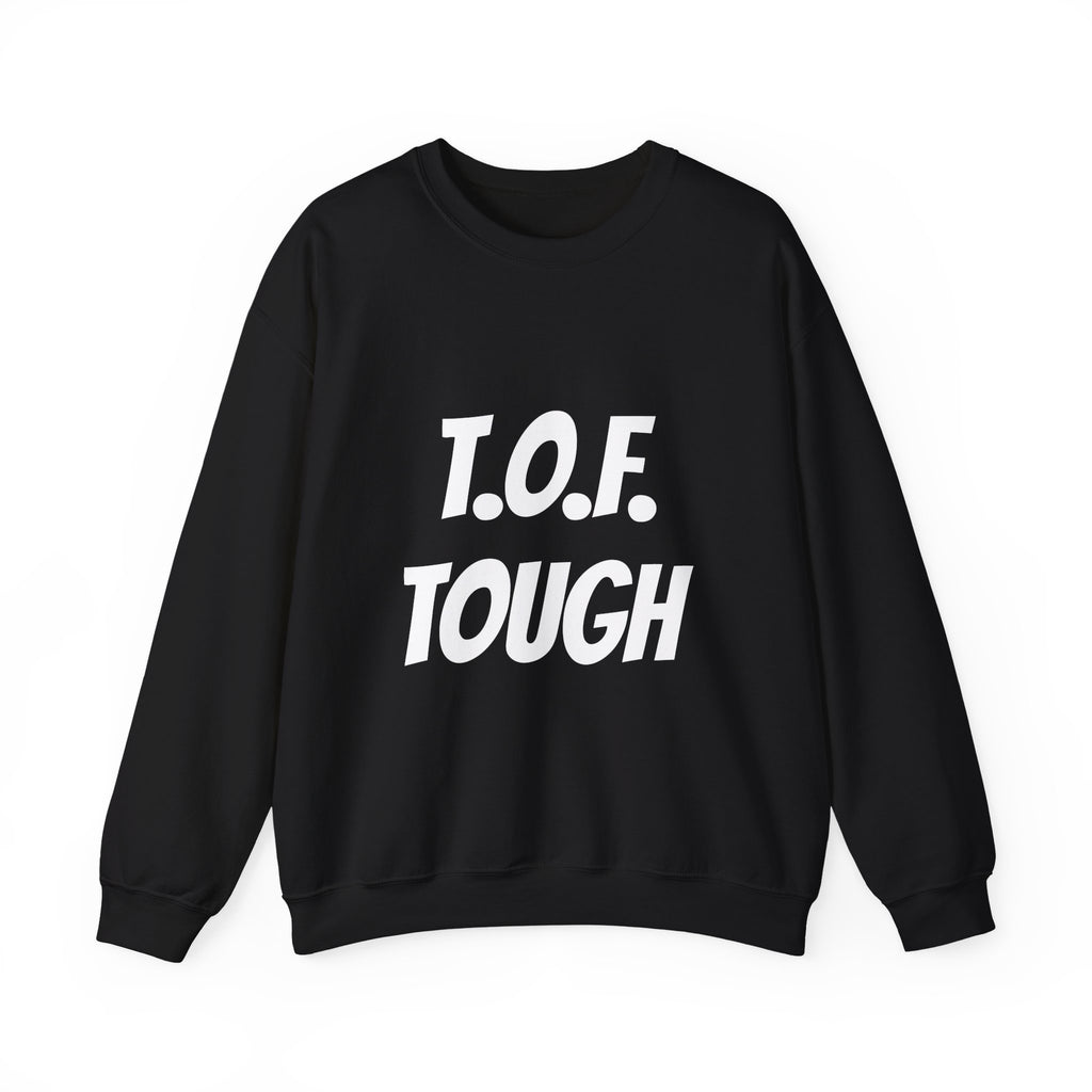 T.O.F. Tough Crewneck Sweatshirt — Minimal Heart Graphic