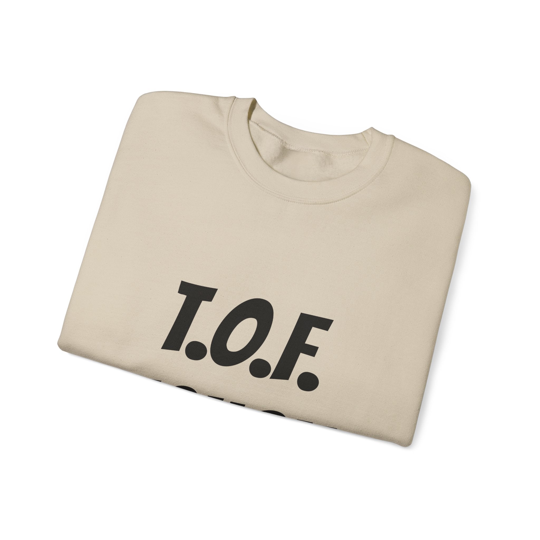 T.O.F. Tough Crewneck Sweatshirt — Minimal Heart Graphic
